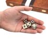 Backgammon Board Game, Deluxe Leather Like Case, Felt Interior, Brown, Classic Backgammon Game, Popular Board Game, Board Games (Medium (15")) view 4