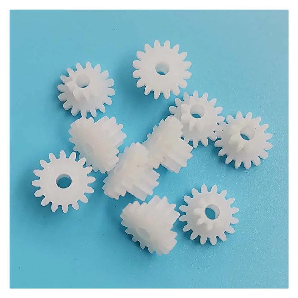 CRUMPS 10pcs/lot 16082B 0.5M Double Plastic Gear 9MM Diameter 16 Teeth + 8 T 2MM Loose Double-Layer Gear Toy Accessories