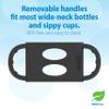 Dr. Browns Milestones 100% Silicone Baby Bottle Handles, Wide-Neck, Black, 2 Pack, 4m+ view 2