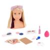 Our Generation Sparkles of Fun Styling Head Deanna - Long, Thick Blonde Hair, Peekaboo Highlights, Pom Pom Hair Clips, Glitter for Face and Hair, Movable Head, Soft Eyelashes - Hairdressing Set view 1