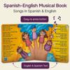 Bilingual Spanish Books for Toddlers 1-3, Six (6) Nursery Rhymes in Spanish & English | Interactive Baby Sound Book | Educational Learning Toys | Libros para nios en espaol - English Traditional view 2