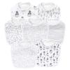 Gelisite 7 Pack Baby Cotton Absorbent Bibs for Drooling Teething (black-2) view 1