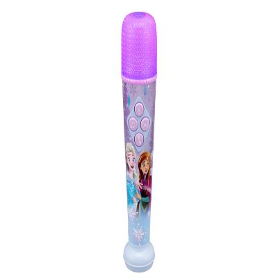 eKids Disney Frozen Karaoke Microphone for Kids, Bluetooth Microphone with Echo Effects and Light Show (Frozen)