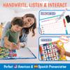 Interactive Bilingual Toy | Talking Busy Book for Toddlers 3-5 | Spanish Workbook with Dry Erase Activities | Preschool School Supplies in Spanish and English view 2