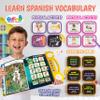 Interactive Bilingual Toy | Talking Busy Book for Toddlers 3-5 | Spanish Workbook with Dry Erase Activities | Preschool School Supplies in Spanish and English view 4