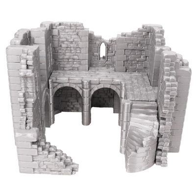 Ruined Keep - Tabletop Terrain for Fantasy Wargames and RPGs 28mm 32mm Miniatures