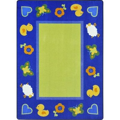 Green Space Rectangle Classroom Carpet Multi Color - 7 ft. 8 in. x 10 ft. 9 in.