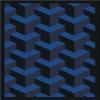 Back2Basics Rooftop Navy 5 ft.4 in. x 7 ft.8 in. WearOn Nylon Machine Tufted- Cut Pile Whimsy Rug, BA648245 view 1