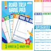 Road Trip Game Pad, 80 Perforated Sheets Travel Activity Pad, 5 Games in 1 Pad, Plane, Car Trip Activity, Pen Pencil & Paper Game for Kids, Adults (6 x 9) view 1