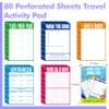 Road Trip Game Pad, 80 Perforated Sheets Travel Activity Pad, 5 Games in 1 Pad, Plane, Car Trip Activity, Pen Pencil & Paper Game for Kids, Adults (6 x 9) view 2