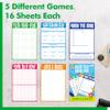 Road Trip Game Pad, 80 Perforated Sheets Travel Activity Pad, 5 Games in 1 Pad, Plane, Car Trip Activity, Pen Pencil & Paper Game for Kids, Adults (6 x 9) view 3