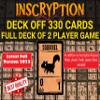 Generic Inscryption Card Game, Inscryption Cards. Fully Eligible for 2 Player Game. Gift for Friends, Gifts for Events... (J: Full Set - 330 Laminated Cards) view 1
