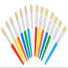 14 Pcs Paint Brushes for Kids, Round and Flat Kids Paint Brushes, Easy Hold and Clean Toddler Paint Brushes, Bristle Craft Paint Brushes for Acrylic Oil Watercolor Washable Paint view 1