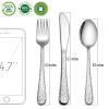 HaWare Toddler Utensils Set, Stainless Steel Kids Plates and Bowls Sets, 17-Piece Kids Dinnerware Set Includes Plate, Bowl and Silverware, Unbreakable Utenisl for Party, Picnic, Dishwasher Safe view 3