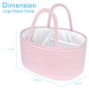 ABenkle Diaper Caddy Organizer - Cotton Rope Nursery Storage Basket for Baby Essentials, Boys & Girls Shower Gift, Changing Table Organizer view 3
