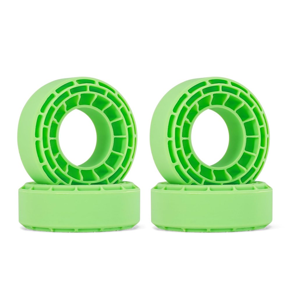 INJORA 4pcs Silicone Rubber Inserts for 56-58mm*22-24mm 1.0" Tires(1056) (Green)