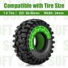 INJORA 4pcs Silicone Rubber Inserts for 56-58mm*22-24mm 1.0" Tires(1056) (Green) view 2