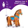 PonyCycle Kids Horse Ride on Toys Plush Interactive Riding Horse Essential Model E for Toddlers 3-4 Walking Rocking Horse, No Electricity, Giddy up Riding Gifts Toys Brown E337 view 2