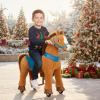 PonyCycle Kids Horse Ride on Toys Plush Interactive Riding Horse Essential Model E for Toddlers 3-4 Walking Rocking Horse, No Electricity, Giddy up Riding Gifts Toys Brown E337 view 3
