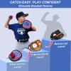 Aywewii Toss and Catch Ball Game - Baseball Glove Style - Toddler Activity Toys for Boys Girls 3 4 5 6-8 Year Old - Birthday Valentines Day Gifts - Kids Outdoor & Indoor Games for Beach Yard Lawn view 4