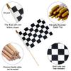 12 Pack 4x6 Inch Checkered Flag On Sticks, Race Birthday Party Supplies, Double Sided Racing Party Decorations, Black White Checkered Mini Stick Flag For Room view 2