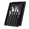 Flatware Set, 5 Piece Stainless Steel Flatware Cutlery Set Silverware Set Stainless Steel Heavy Duty Silverware Set for Home(Black Clip Handle) view 4