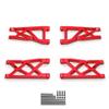 Aluminum Front and Rear Suspension Arm RC Upgraded Parts for ARRMA 1/10 Senton Vorteks Typhon Big Rock RC Car, Red view 2
