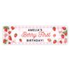 Andaz Press Personalized Berry First Birthday Decor, Pink Custom Birthday Banner Party Decorations Happy Birthday Banner, Berry First Birthday Banner For Girl, Strawberry Birthday Decorations Backdrop view 1