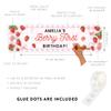 Andaz Press Personalized Berry First Birthday Decor, Pink Custom Birthday Banner Party Decorations Happy Birthday Banner, Berry First Birthday Banner For Girl, Strawberry Birthday Decorations Backdrop view 2