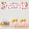 Andaz Press Personalized Berry First Birthday Decor, Pink Custom Birthday Banner Party Decorations Happy Birthday Banner, Berry First Birthday Banner For Girl, Strawberry Birthday Decorations Backdrop view 3