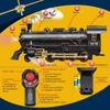 Electric Remote Control Train Set Christmas Trains Steam Locomotive, Cargo Car & Tracks, Rechargeable Train Toys for Kids w/3 Smoke,Whistle & Lights, Christmas Birthday Gift for Boys Girls 3 4 5 6 7 view 2