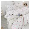 ADovz Luxury Princess Style 100% Cotton Bedding Set Ruffles Duvet Cover Black Dot Flat Pillowcases 4pcs,Bed Sheets, FH-762 view 2