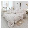 ADovz Luxury Princess Style 100% Cotton Bedding Set Ruffles Duvet Cover Black Dot Flat Pillowcases 4pcs,Bed Sheets, FH-762 view 3