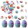 Ephlyn 24Pcs Outer Space Cupcake Toppers Planet Rocket Spaceship Trip to the Moon Star Cupcake Picks Solar System Galaxy Universe Planets Birthday Cupcake Decorations Party Supplies view 1