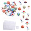 Ephlyn 24Pcs Outer Space Cupcake Toppers Planet Rocket Spaceship Trip to the Moon Star Cupcake Picks Solar System Galaxy Universe Planets Birthday Cupcake Decorations Party Supplies view 3