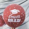 Graduation Decorations Maroon 2025/Burgundy Graduation Party Decorations 2025/Burgundy Balloon 12in Maroon Balloons/Congrats Grad 30Pcs view 3