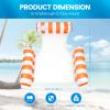 2 Pack Inflatable Pool Floats 4-in-1 Pool Hammock with Bottom Mesh 3 Tubes Inflatable Hammock for Adults,Portable Floating Chair Bed for Travel, Swimming Pool Hot Tub view 2