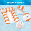 2 Pack Inflatable Pool Floats 4-in-1 Pool Hammock with Bottom Mesh 3 Tubes Inflatable Hammock for Adults,Portable Floating Chair Bed for Travel, Swimming Pool Hot Tub view 3