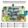 oeleoyi Soft Cars Toys with Voiced Playmat for One Year Old Toddler, Birthday Gifts for Infant 1 to 3 Years Boys and Girls, Musical Mat Easy Storage view 2