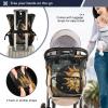 Jihqo Diaper Bag Backpack Sun and Moon Travel Diaper Bags for Women, 10L Functional Baby Changing Bag with Insulted Pockets, Stroller Straps view 4
