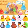 35 Packs Rubber Ducks in Bulk Assortment Jeep Ducks for Ducking, Small Rubber Duckies for Toddler Baby Bath Toys Floater Duck Bath Pool Toys Kids Party Favors with Mesh Carry Bag view 2
