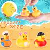 35 Packs Rubber Ducks in Bulk Assortment Jeep Ducks for Ducking, Small Rubber Duckies for Toddler Baby Bath Toys Floater Duck Bath Pool Toys Kids Party Favors with Mesh Carry Bag view 3