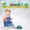Andaz Press Personalized Chugga Two Banner, 13 X 47-inch Custom Happy Birthday Banner Choo Choo I'm 2 Train Birthday Decorations view 3