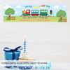 Andaz Press Personalized Chugga Two Banner, 13 X 47-inch Custom Happy Birthday Banner Choo Choo I'm 2 Train Birthday Decorations view 4