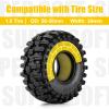 INJORA 4pcs Silicone Rubber Inserts for 56-58mm*22-24mm 1.0" Tires(1056)(Yellow) view 2