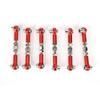 6 pcs Adjustable Servo Links Tie Rod Set for RC Car 1/10 Tourning Car 47mm Accessories Made of Aluminum Alloy Excellent Precision Strong and Serviceable (Red) view 1