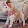 PonyCycle Unicorn Ride on Toys for Girls Horse Spirit Toys, Essential Model E Size 4 for Kids Age 4-8/35.4" Height, Birthday Gifts Plush Walking Animal Giddy up Riding Toys Ride on Pony Pink E412 view 1
