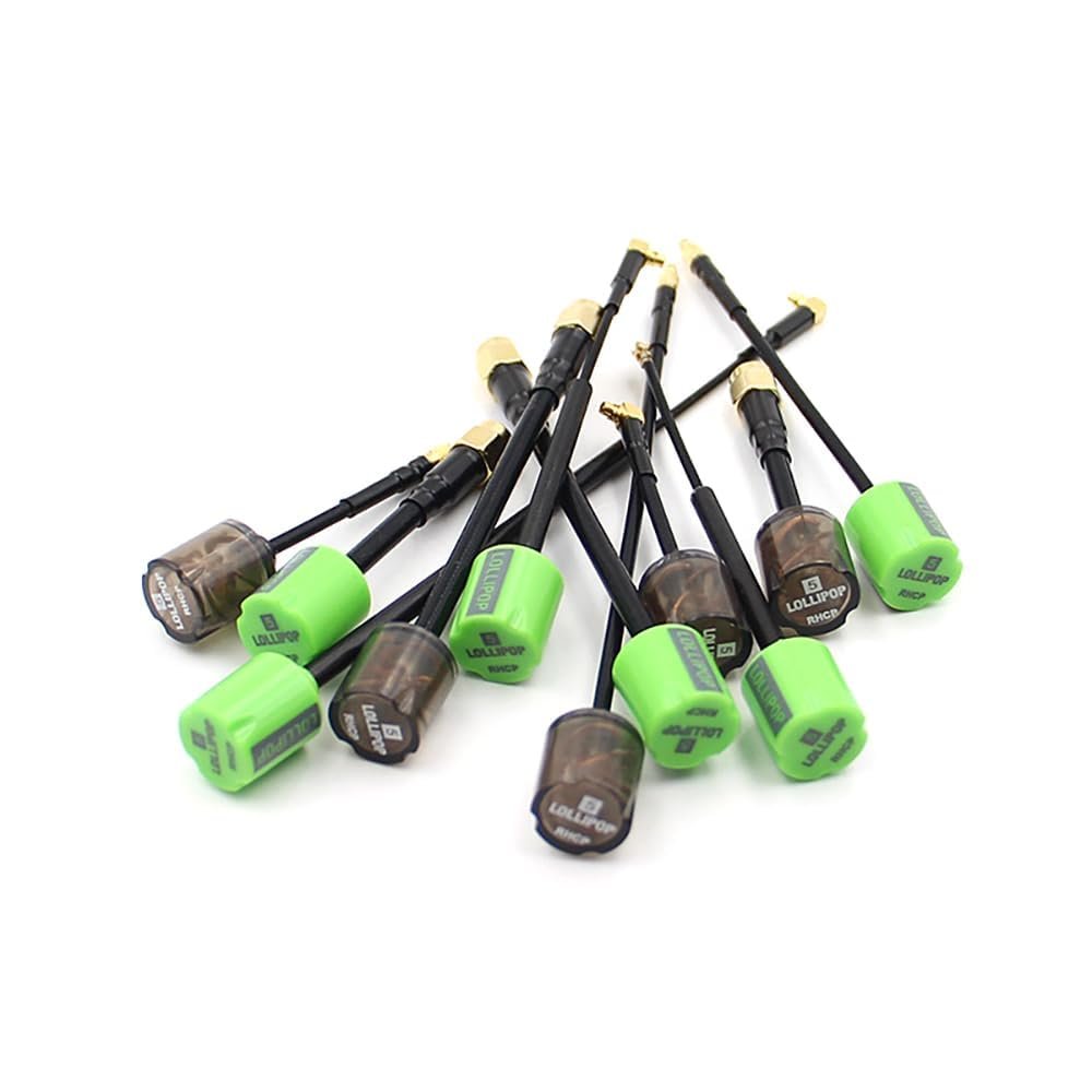 Sparkhobby RHCP/LHCP 5.8G 2.8dBi MINI FPV Antenna SMA/RP-SMA/MMCX-Straight/MMCX-Angle/UFL for RC Transmitter Receiver Drones DIY(L 150mm UFL Green)