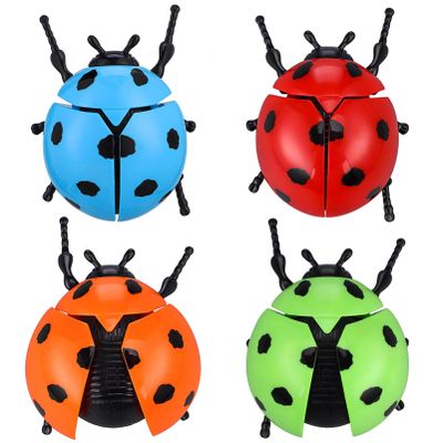 TOYANDONA 4pcs Wind Up Toys for Kids, Walking Bugs Toys Insect Wind Up Ladybug Clockwork for Boys Girls Novelty Birthday Party Favors Classroom Prizes
