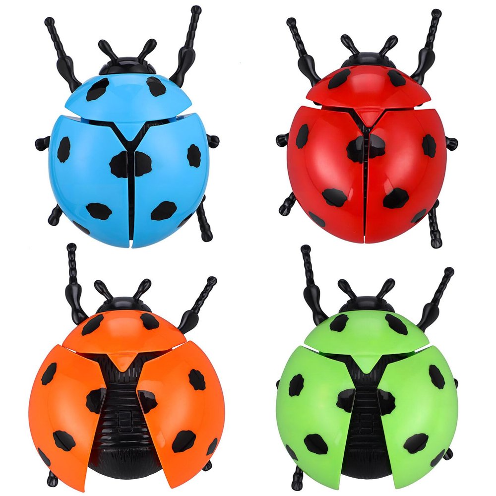 TOYANDONA 4pcs Wind Up Toys for Kids, Walking Bugs Toys Insect Wind Up Ladybug Clockwork for Boys Girls Novelty Birthday Party Favors Classroom Prizes